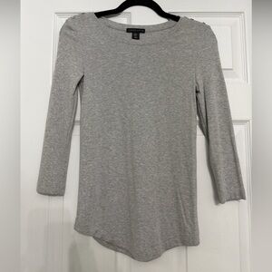 Carole Little Gray Long Sleeve Top